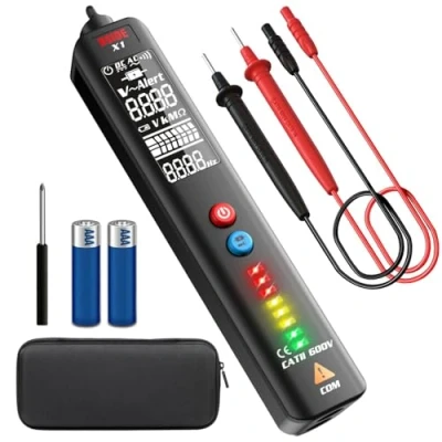 Afbeelding van BSIDE Spanningsmelder, EBTN LCD 3 lijnige display spanning tester pen, contactloos met instelbare gevoeligheid, dubbele bereik AC Power Sensor Outlet Socket Circuit Checker