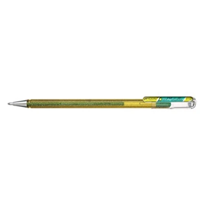 Afbeelding van Pentel Hybrid Dual Metallic Rollerball Pen K110 Green + Geel, 12 stuks