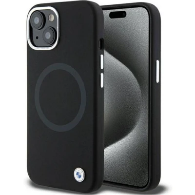 Afbeelding van BMW Silicone Back Case (MagSafe Compatible) Geschikt voor Apple iPhone 15 (6.1&quot;) Zwart