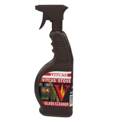 Afbeelding van VITCAS Kachel Glasreiniger Handige sproeitrigger Effectief Direct spuiten Stomerij Multifunctionele reinigingsspray Snel en eenvoudig Hardnekkige vlekken Roet Vet Tar verbrand op