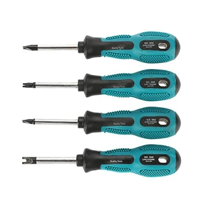 Afbeelding van Magnetische U vorkschroevendraaier, 4 delige CRV Schroevendraaier Precisie Set Multifunctioneel handgereedschap M1.7/M2.0/M2.3/M2.6