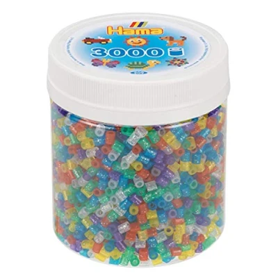 Afbeelding van Hama 209 54 3.000 Midi Kralen Glitter Mix, Veelkleurig, One Size