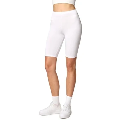 Afbeelding van Merry Style MS MS10 145 LE Dames Leggings Sport Vrijetijdsbroek Kort Viscose Sporbroek Yogabroek Wit L