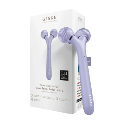 Afbeelding van GESKE SmartAppGuided™ Sonic Facial Roller 4 in 1 Dermaroller Apparaat voor gezicht Dermarol Professionele gezichtsroller Verstevigt en definieert de huid van het
