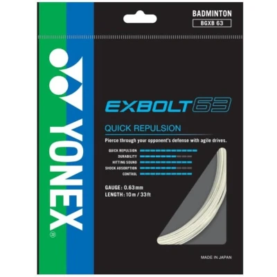 Afbeelding van Yonex Exbolt 63 set 10 meter Wit