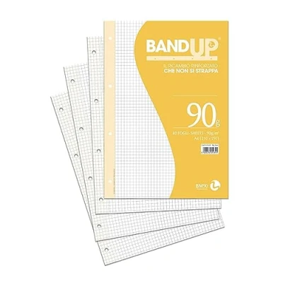 Afbeelding van Bm BeMore reserveband A4 met versterkte band liniatuur 5 mm geruit randen voor klasse 4 en 40 vellen papier 90 g/m² 0105489