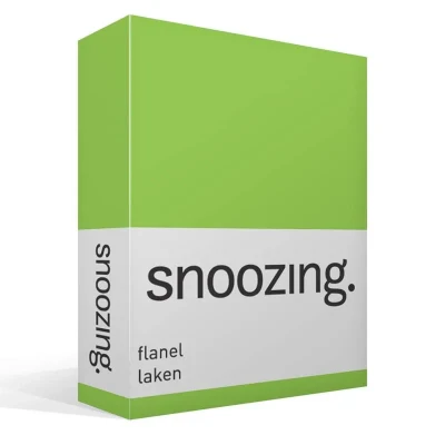 Afbeelding van Snoozing Flanel Laken Tweepersoons 200x260 cm Lime