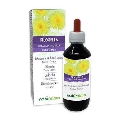 Afbeelding van Muizenoor (Hieracium pilosella) kruid Alcoholvrije moedertinctuur Naturalma Vloeibaar extract druppels 200 ml Voedingssupplement Veganistisch