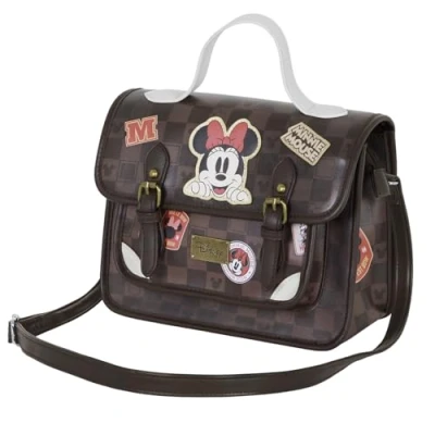 Afbeelding van Disney Minnie Mouse Journey Satchel Schoudertas Rugzak, Bruin, 27 x 20 cm, Bruine Mouse, Eén maat, Rugzak