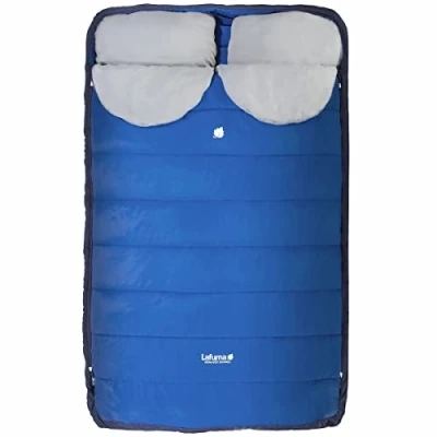 Afbeelding van Lafuma Nunavüt Double 2 Persoon Slaapzak Gerecyclede en Waterafstotende Polyester Isolatie Comfort Temperatuur 7C Blauw
