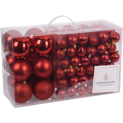 Afbeelding van Kerstballen 94 stuks (Rood)