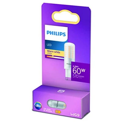 Afbeelding van Philips LED lamp Capsule Warmwit licht 60 W G9 Energiezuinige verlichting Levensduur tot 15 jaar