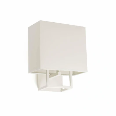 Afbeelding van Faro Lighting Vesper 1 Light Binnen wandlamp Wit met Kap, E14