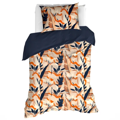 Afbeelding van Dekbedovertrek De Witte Lietaer Junglecat Dress Blues Satijn 140 x 200 / 220 cm 1 Persoons