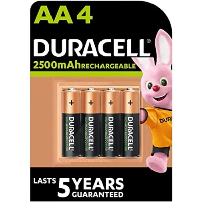 Afbeelding van Duracell Oplaadbare batterijen AA 2500 mAh 4 stuks voorgeladen Stay Starged vervanging 2400