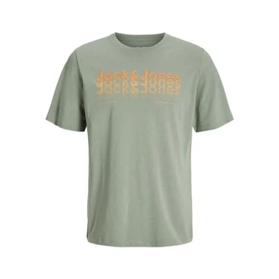 Afbeelding van JACK&amp;JONES JJTEX TEE SS CREW NECK Heren T shirt Iceberg Green