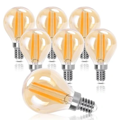 Afbeelding van Aigostar Vintage Ledlamp Warmwit 2200K E14 660 lumen 6W (komt overeen met 51W) G45 Retro Gloeilamp Ideaal Voor Nostalgie en Verlichting in Huis Café Bar enz 6 Stuks