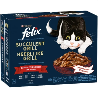 Afbeelding van Felix Heerlijke reepjes Farm selectie in saus 12x80g