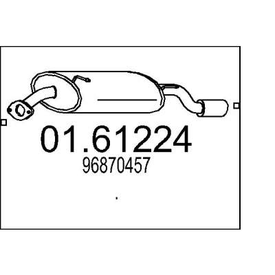 Afbeelding van MTS 01.61224 Einddemper 710mm