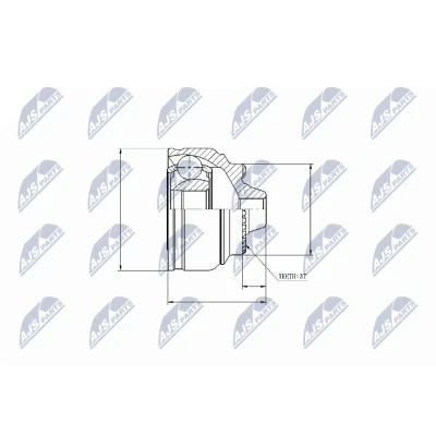 Afbeelding van Homokineet reparatie set, aandrijfas NTY NPZ BM 009