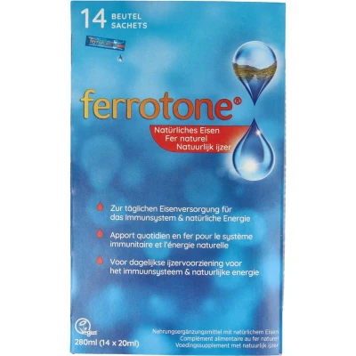 Afbeelding van Ferrotone Natuurlijk Ijzer 14 X 20ml, stuks
