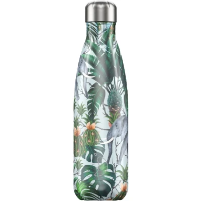 Afbeelding van Thermosfles Groen Elephant 500 Ml RVS Chilly&#039;s Tropical Edition L 7 X B H 26 Cm