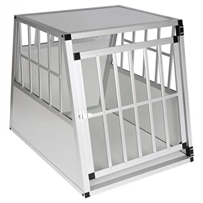 Afbeelding van EUGAD Hondentransportbox, aluminium hondenbox, reisbox, autobox voor grote honden, Husky Samojeden Weimaraner, Border, Collie Chow Chow, Shetland Sheepdog B85 x H69 D65 cm, XL 0048HT
