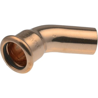 Afbeelding van VSH XPress Koper overgangsbocht 45 15 mm pers x Ø