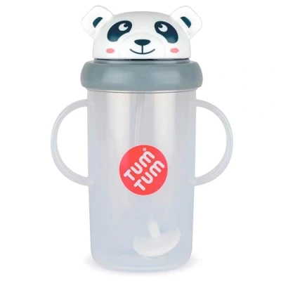 Afbeelding van TUM Tippy Up Free Flow Sippy Cup (geen ventiel), voor peuters, BPA vrij (Pip Panda 300ml)