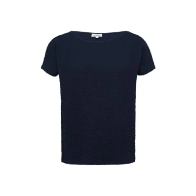 Afbeelding van s.Oliver IN Strukturoptik Tshirt basic, Dames, Maat: 34, Navy