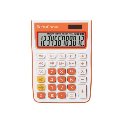 Afbeelding van Rebell Re Sdc912Or Bx Calculator Sdc912 Wit/Oranje
