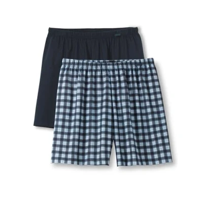 Afbeelding van Calida Herenslips 2P Prints Benefit Boxers Lichtblauw/Geruit katoen Small Heren