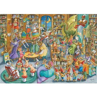 Afbeelding van Ravensburger Midnight in the Library, 1000 stuk(s), Kunst, 14 jaar