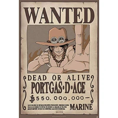 Afbeelding van ABYSTYLE One Piece Wanted Ace 61 x 91,5 cm Maxi Poster