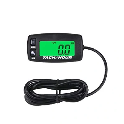 Afbeelding van Jayron JR HM032A Zelfaangedreven Digitale Toerenteller/Inductief/Onderhoud/Waterdicht/Verlicht/Uitschakel Urenteller,voor Grasmaaier,Tractorgeneratoren en Pneumatische Apparatuur