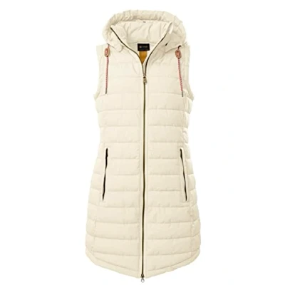 Afbeelding van G.I.G.A. DX Women&#039;s Gewatteerd vest/functioneel vest in donzen look met afritsbare capuchon GS 166 WMN QLTD VST, champagne, 46, 39341 000