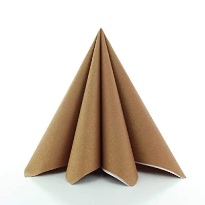 Afbeelding van Sovie Linclass Airlaid servetten brons 50 stuks hoogwaardige wegwerpservetten 40 x cm scheurvast, absorberend en vormvast ideaal voor bruiloft feesten
