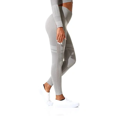 Afbeelding van STARK SOUL Seamless sportlegging hoge taille voor dames in zwart melange of grijs melange, maten S, M en L, S
