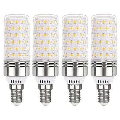 Afbeelding van Lamp E14, maar led, 12 W, neutraal wit, 4000 K, 1450 lm, komt overeen met halogeen 100 360 graden licht, AC 220 V, E14 voor plafondlamp, niet dimbaar, 4 stuks