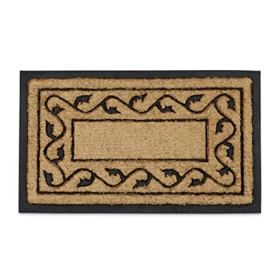 Afbeelding van Relaxdays deurmat kokos antislip kokosmat schoonloopmat voetmat droogloopmat