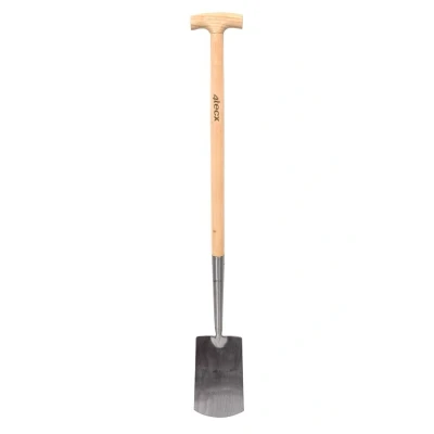 Afbeelding van 4tecx Gesmede spade 330 x 140 mm met hals blank geslepen essen steel