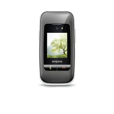 Afbeelding van emporia ONE mobiele telefoon voor senioren, klapmobiele zonder abonnement, met noodoproepknop, 2,4 inch display, ruimtebesparend, grijs/zilver