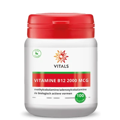 Afbeelding van Gratis Verzending: 2x Vitals Vitamine B12 2000mcg 100 zuigtabletten