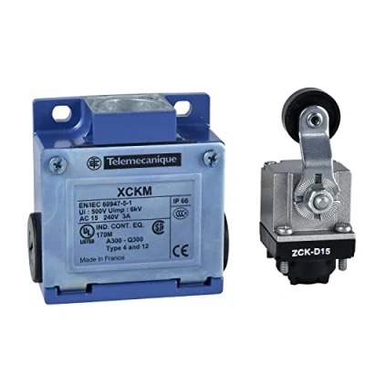 Afbeelding van Schneider electric xck m115 metalen eindschakelaar met hefboom kunststof rol 1m 1v momentschakeling xckm115