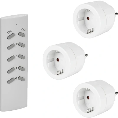 Afbeelding van SEC24 HAF760S Schakelaar set Met afstandsbediening 4 delig Wit voor Binnen 3680W Energie besparing randaarde alleen geschikt Nederland