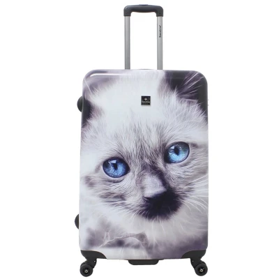 Afbeelding van Saxoline Harde Koffer / Trolley Reiskoffer 78 cm (Extra Large) White Cat