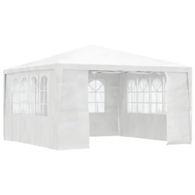 Afbeelding van Partytent met zijwanden professioneel 90 g/m² 4x4 m wit