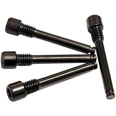 Afbeelding van Jonge Wolf 4X M4 x 26mm Titanium Bouten voor Fiets Fietsen Schijfremblok Threaded Pin Inserts Schroef As Draad Hydraulische Schijfremklauw