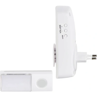 Afbeelding van Draadloze deurbel Complete set Met flitslicht, naambord Heidemann 70827 HX Ocean 230 V