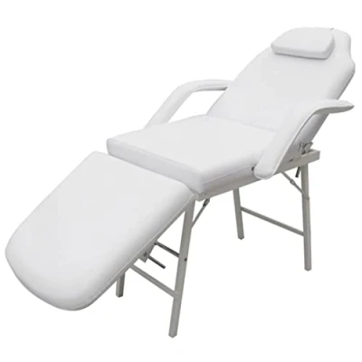 Afbeelding van vidaXL Behandelingsstoel voor gezicht 185x78x76 cm kunstleer wit